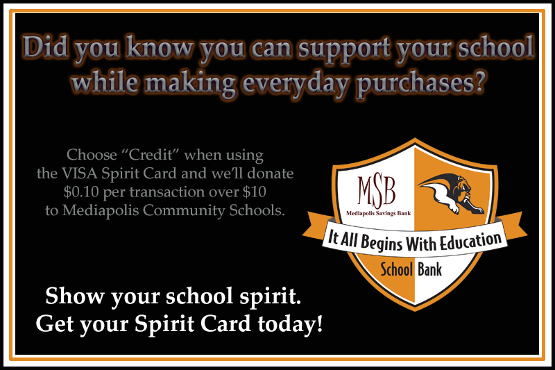 Slide for the School Spirit Debit Card